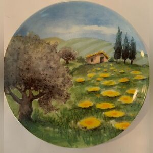 Boston Warehouse Trading Corp. Scenic Landscape 6.5” Dessert Plate 2002